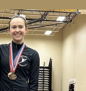 Teagan Wielechowski at the VHSL Gymnastics Championships