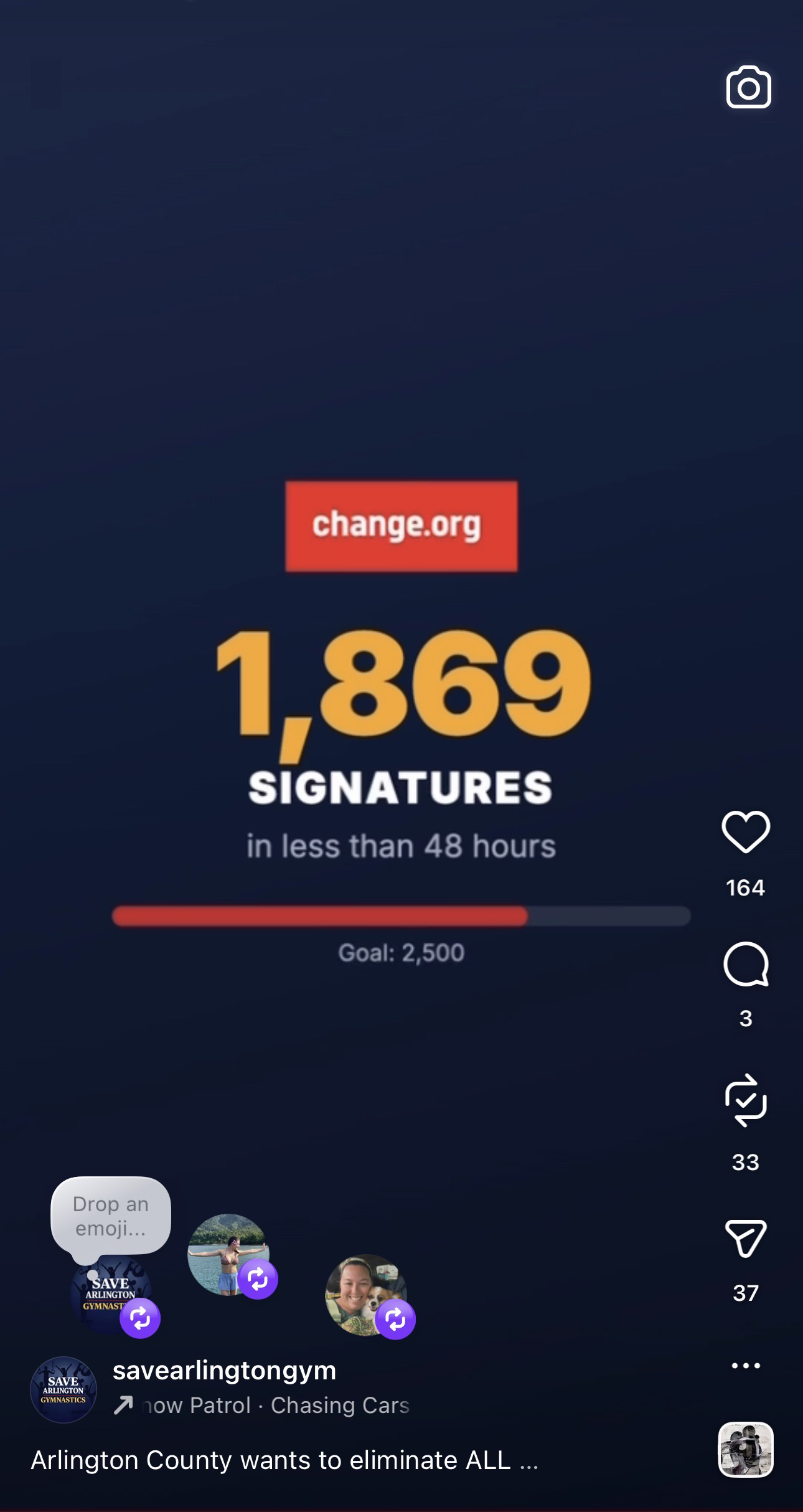 Sign the petition reel