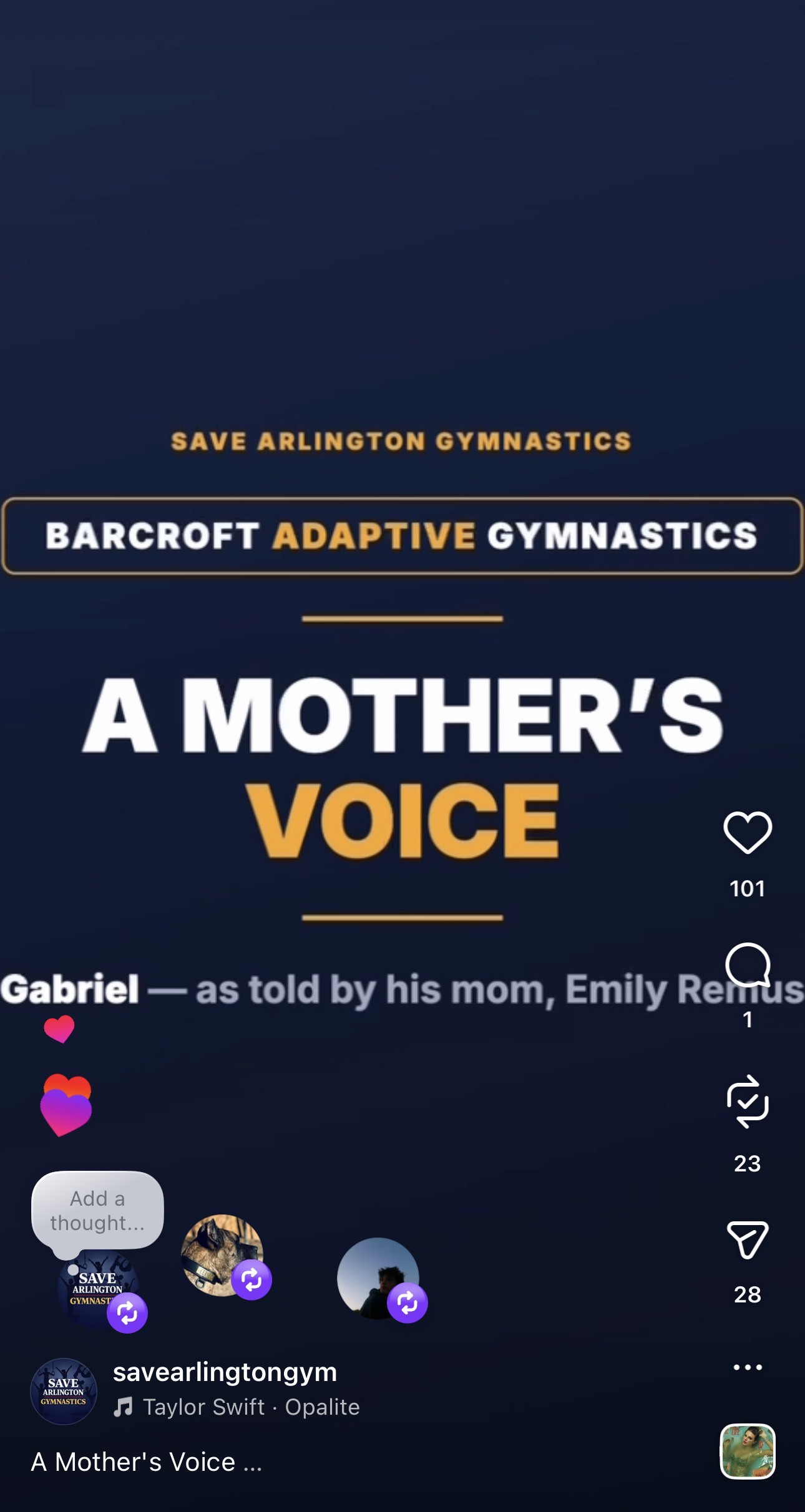 A Mother's Voice - adaptive gymnastics reel