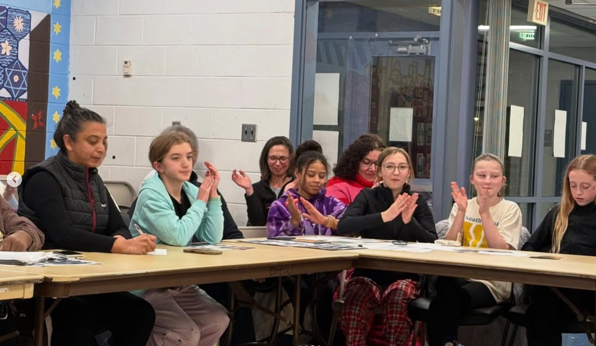 Young gymnasts at the meeting