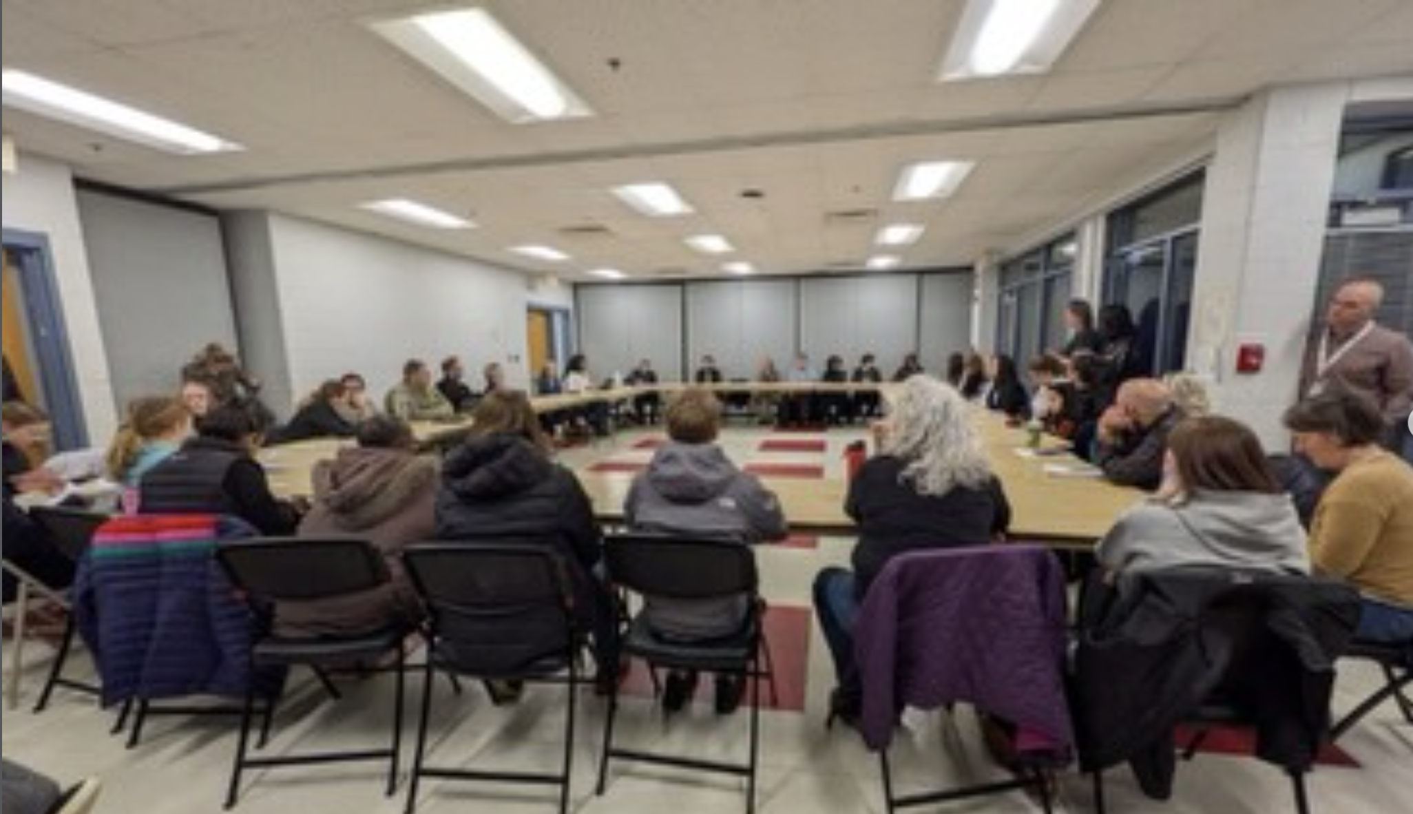 Packed room at Open Door Monday