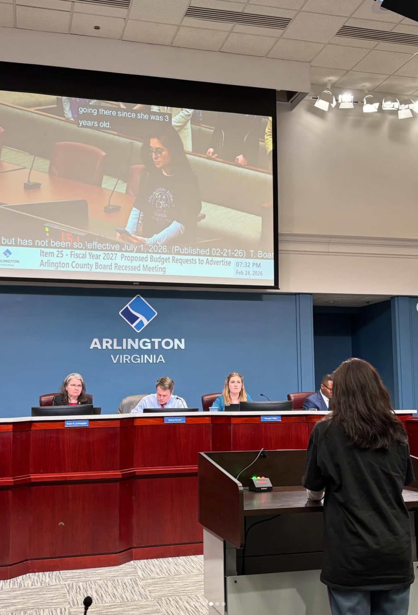 Amanda Villa Pondo at podium