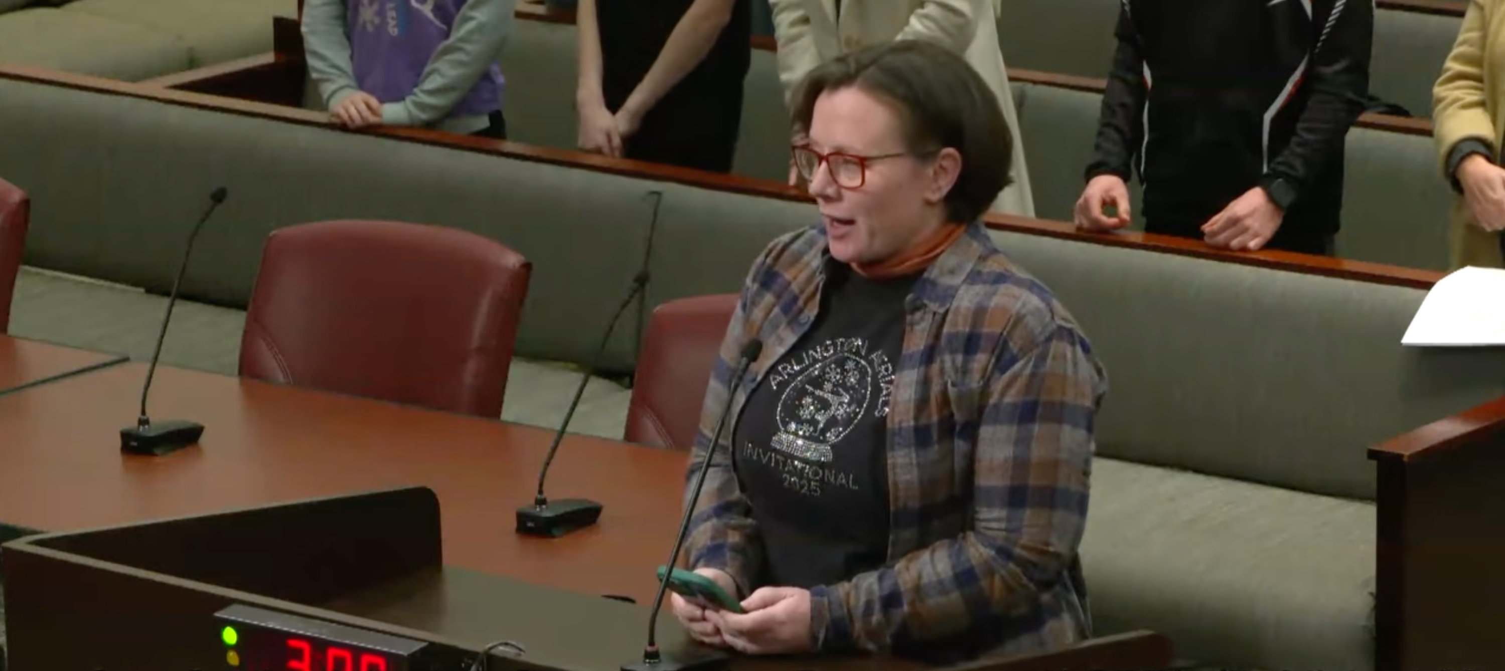 Jan Worcester at podium