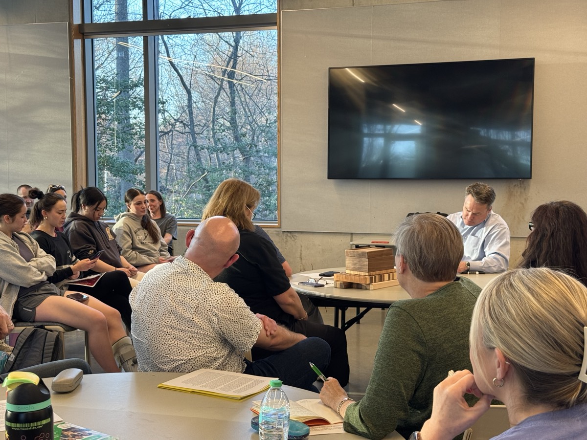 Board Chair engaging with community