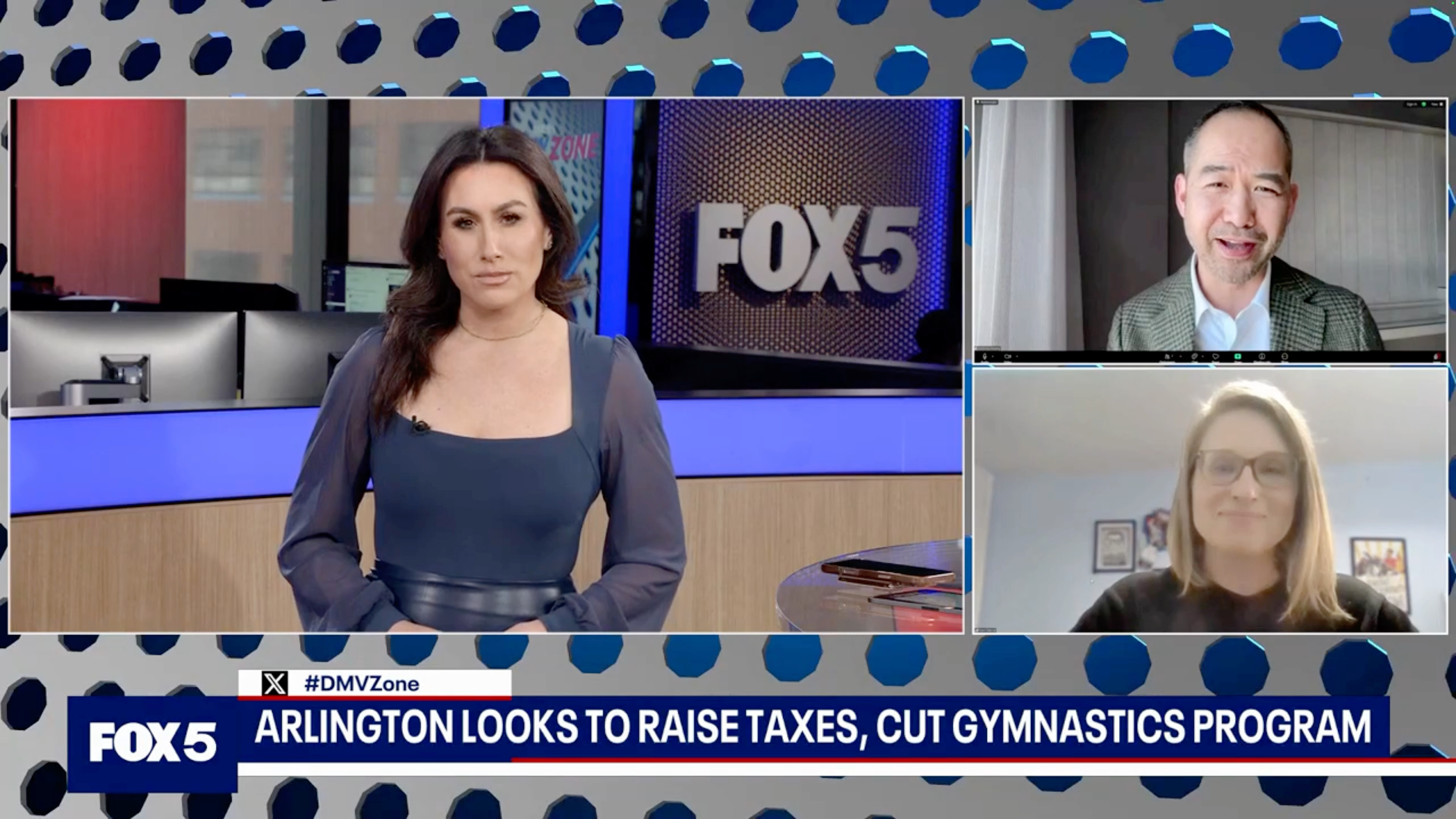 Fox 5 DC covering Arlington gymnastics budget debate